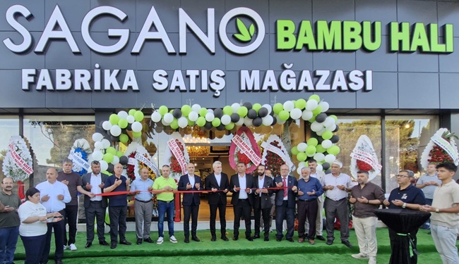 SAGANO Bambu Halı Fabrika Satış Mağazası Görkemli Bir Törenle Açıldı