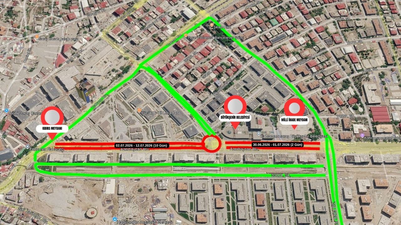 Azerbaycan Bulvarı’nda Kısmi Trafik Düzenlemesi