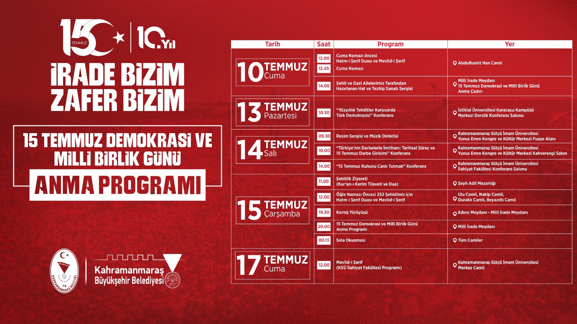 15 Temmuz Demokrasi ve Milli Birlik Günü