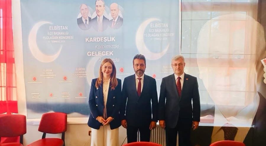 MHP Elbistan İlçe Başkanlığı'nda Üzeyir Bostan Yeniden Seçildi