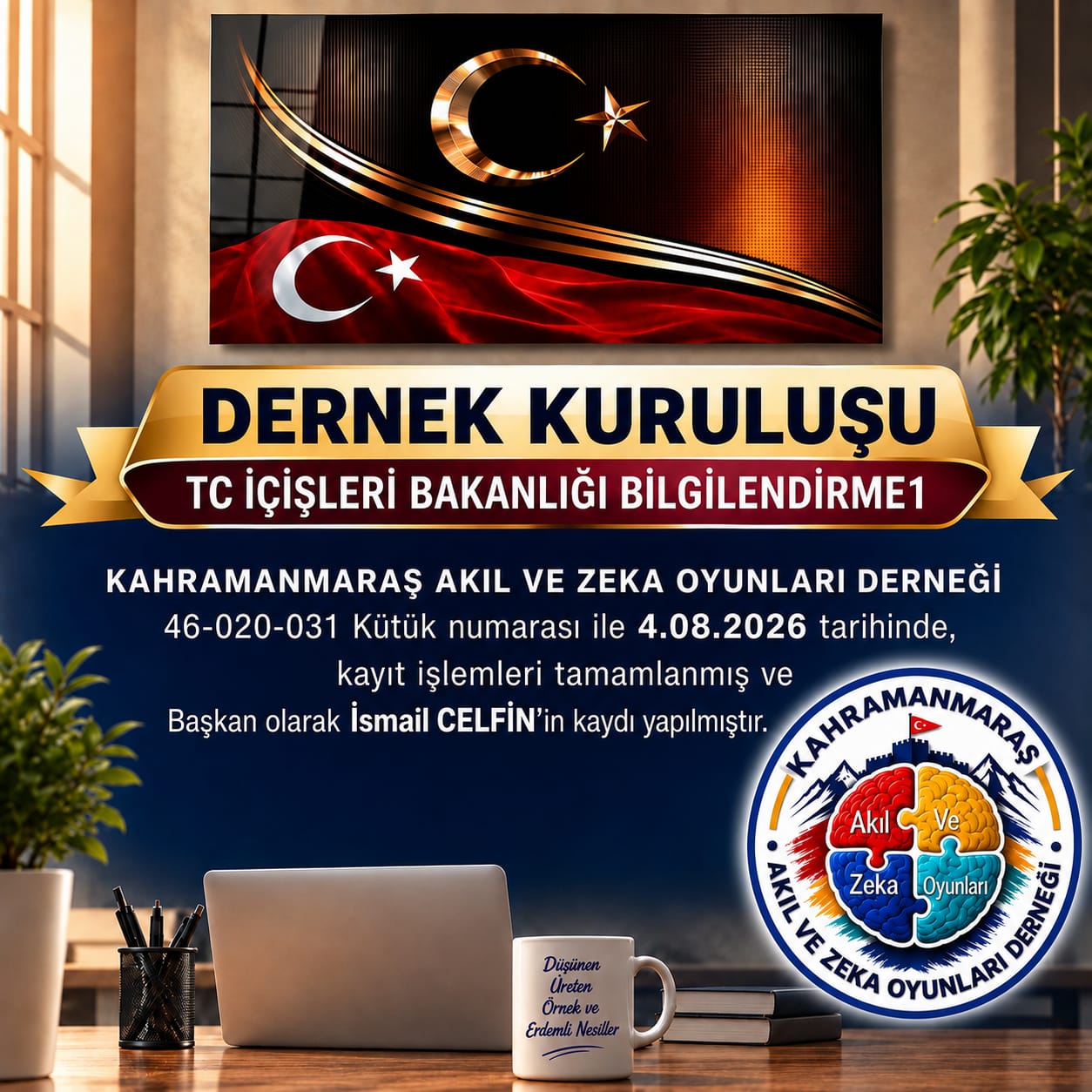 Kahramanmaraş Akıl ve Zeka Oyunları Derneği Resmen Kuruldu