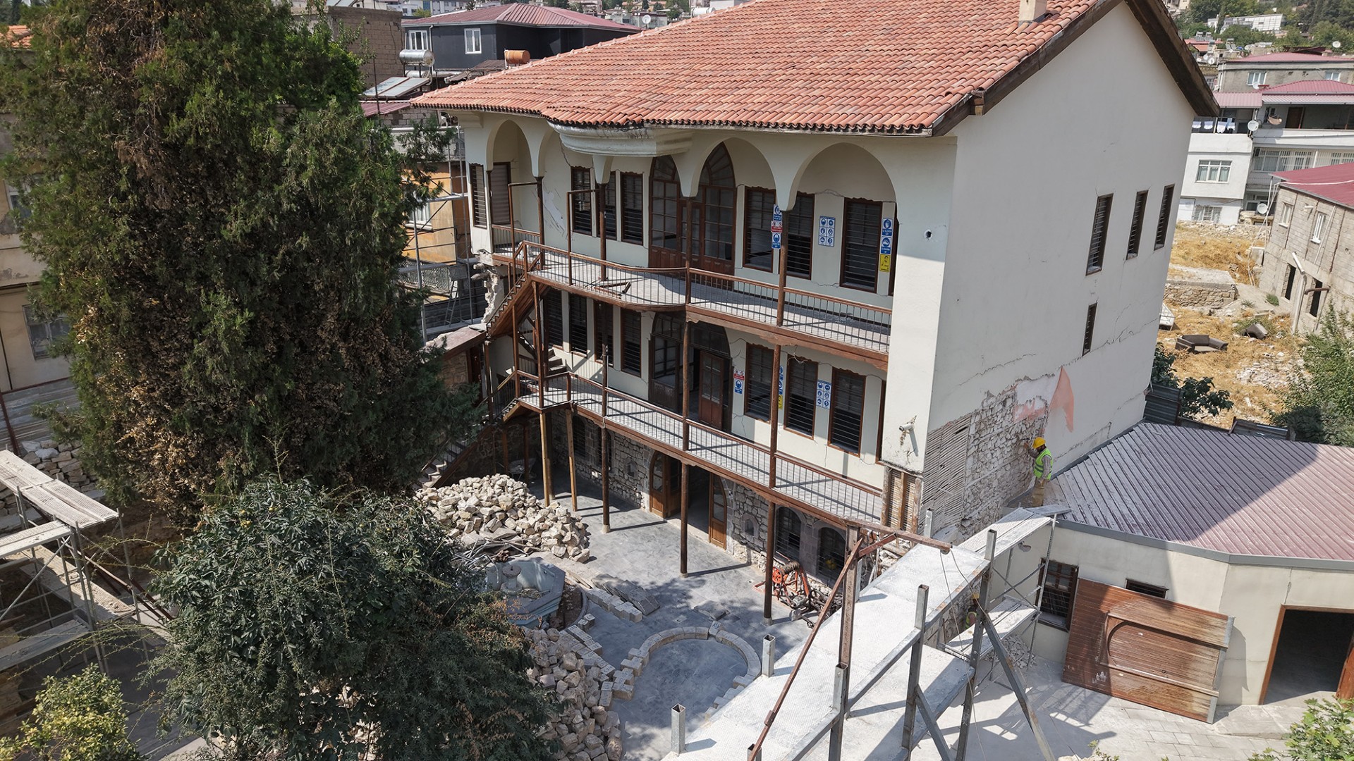 Tarihi Kocabaş Konağı Aslına Uygun Şekilde Yeniden Hayat Buluyor