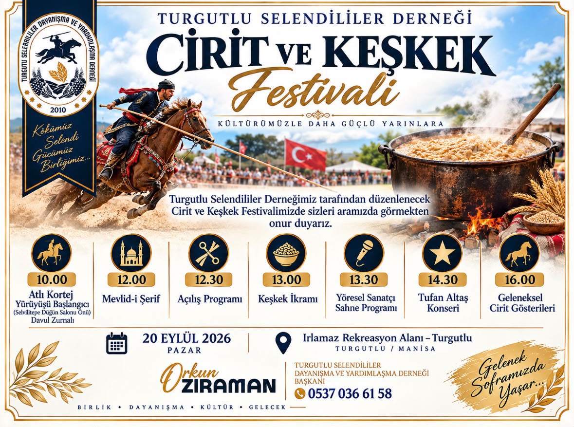 Turgutlu’da Keşkek ve Cirit Şenliği Coşkusu