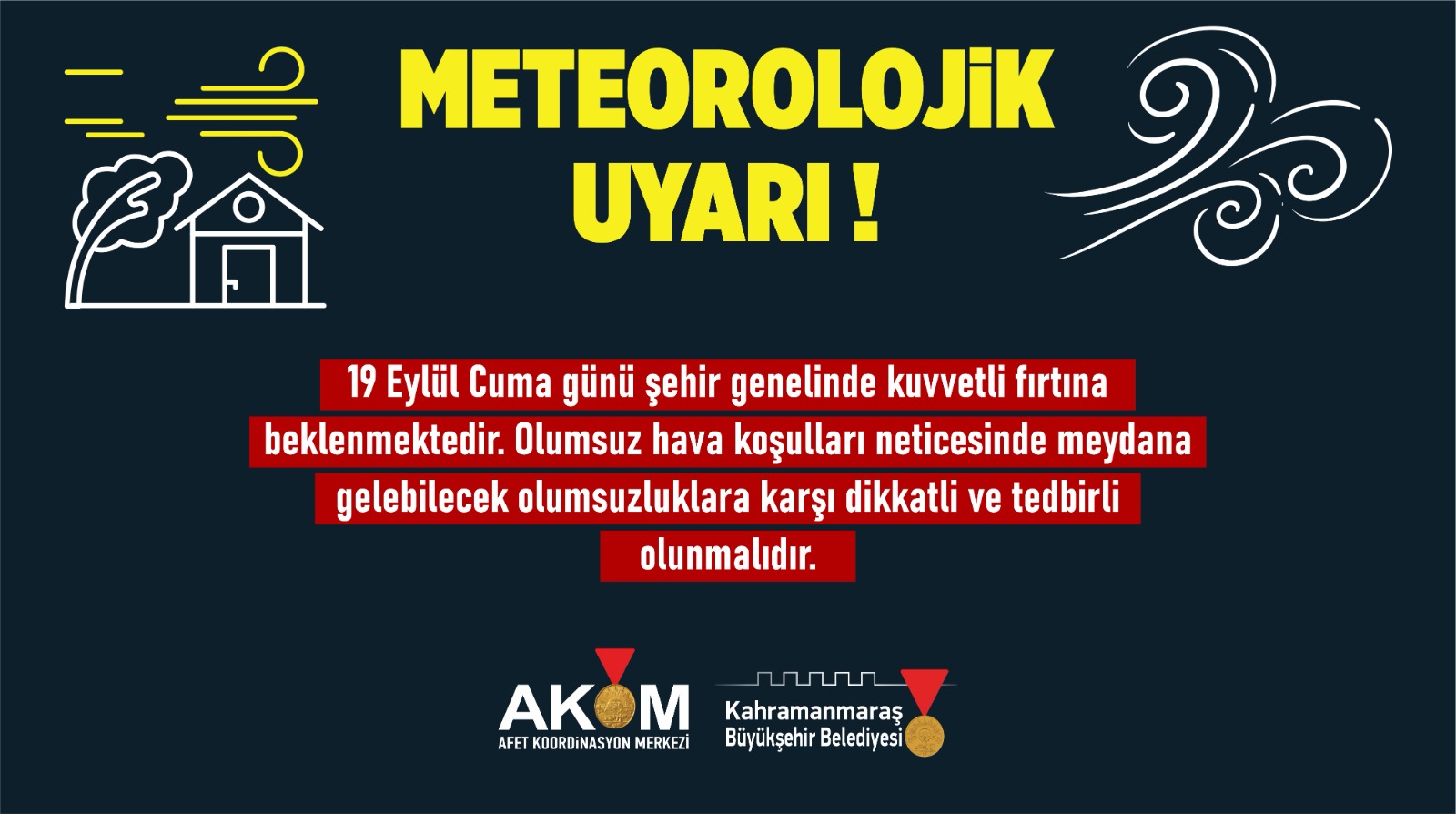 Büyükşehir’den Kuvvetli Fırtına Uyarısı!