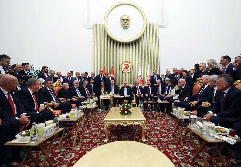 Erdoğan, TBMM yeni yasama yılı resepsiyonuna katıldı