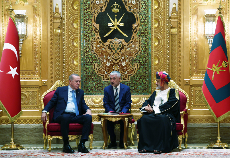 Cumhurbaşkanı Erdoğan, Umman Al Alam Sarayı’nda