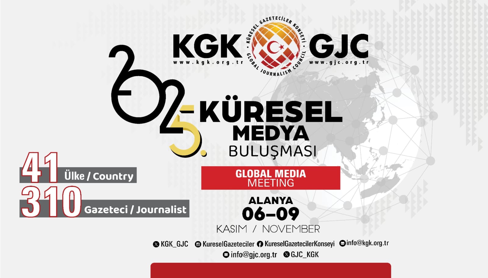 KGK “5. Küresel Medya Buluşması” Alanya’da başlıyor