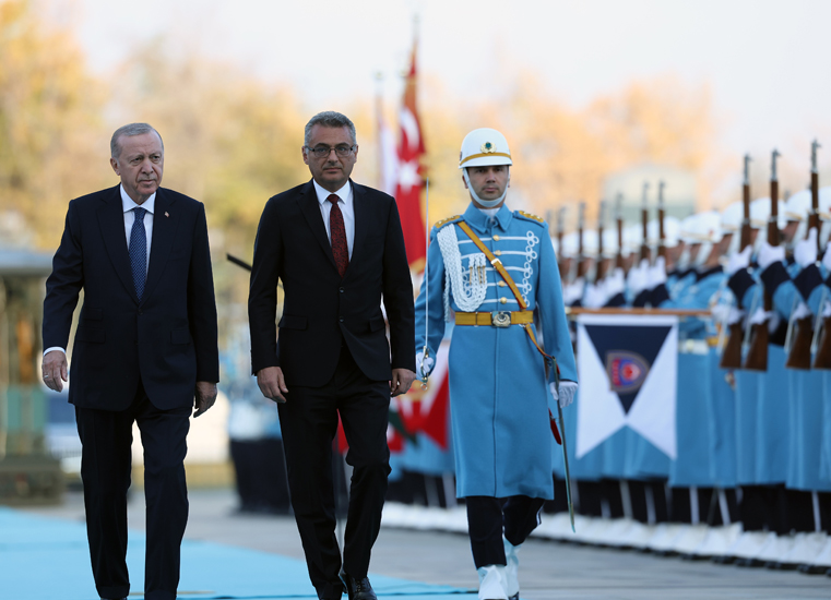 KKTC Cumhurbaşkanı Erhürman Cumhurbaşkanlığı Külliyesinde