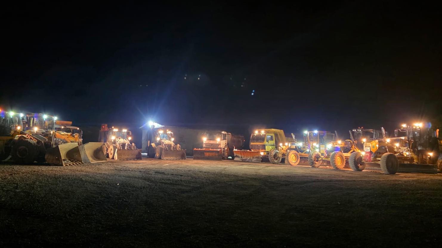 Kar Yağışı Öncesi Sahada Yerini Aldı