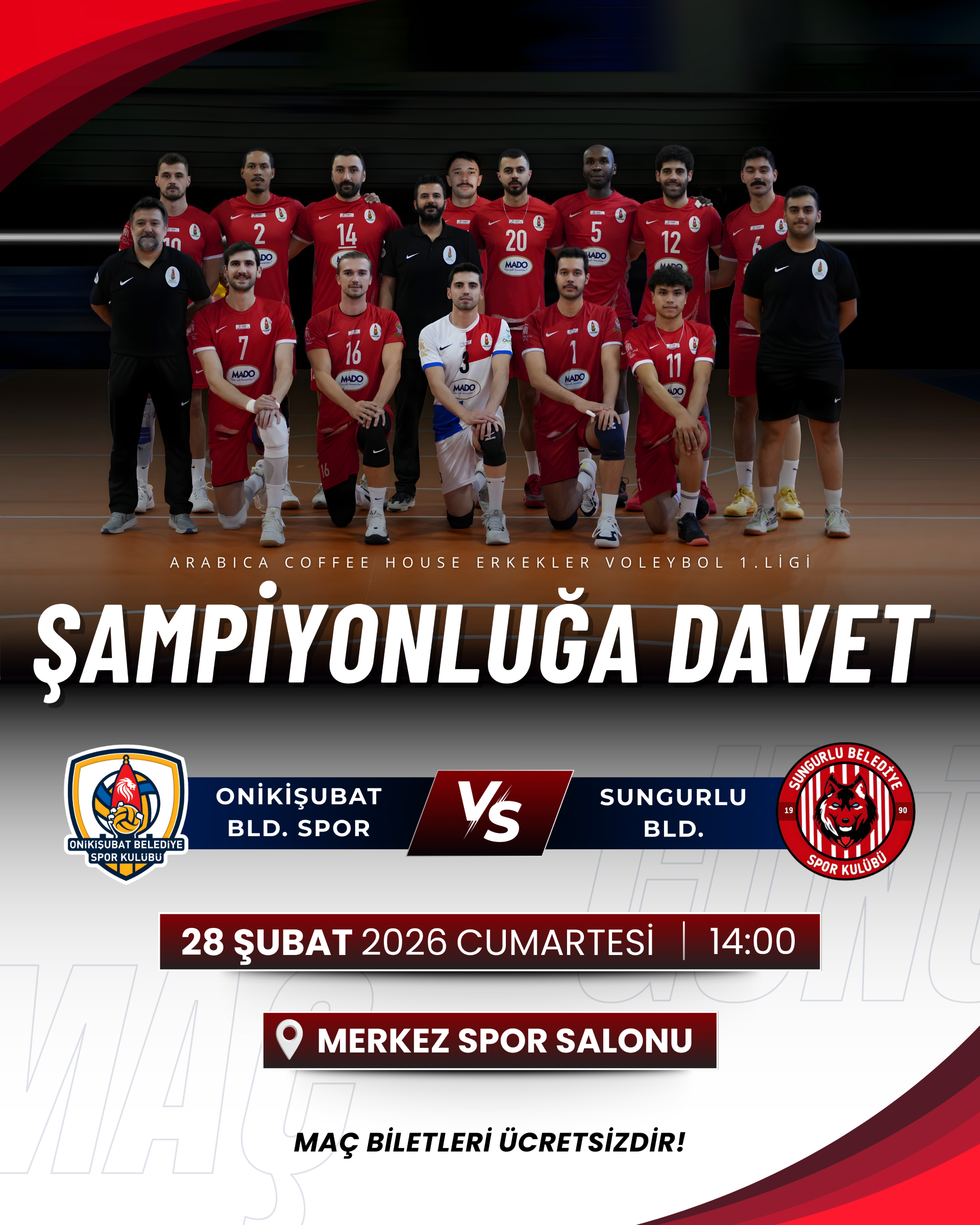 Onikişubat Belediyespor şampiyonluk maçı