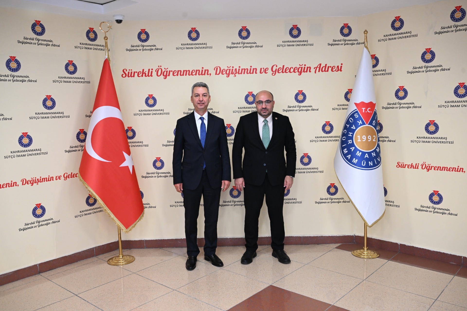 Prof. Dr. Mehmet Şahin, KSÜ Rektörü Okumuş’u Ziyaret Etti