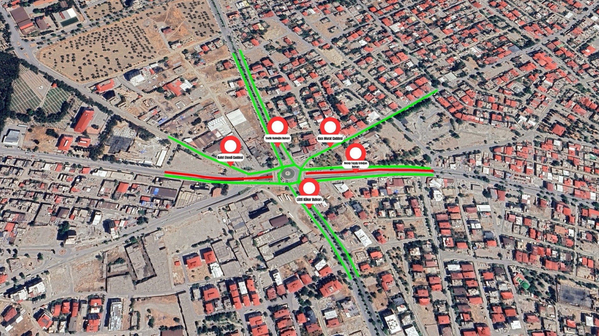 Namık Kemal Kavşağı Ulaşıma Kapalı