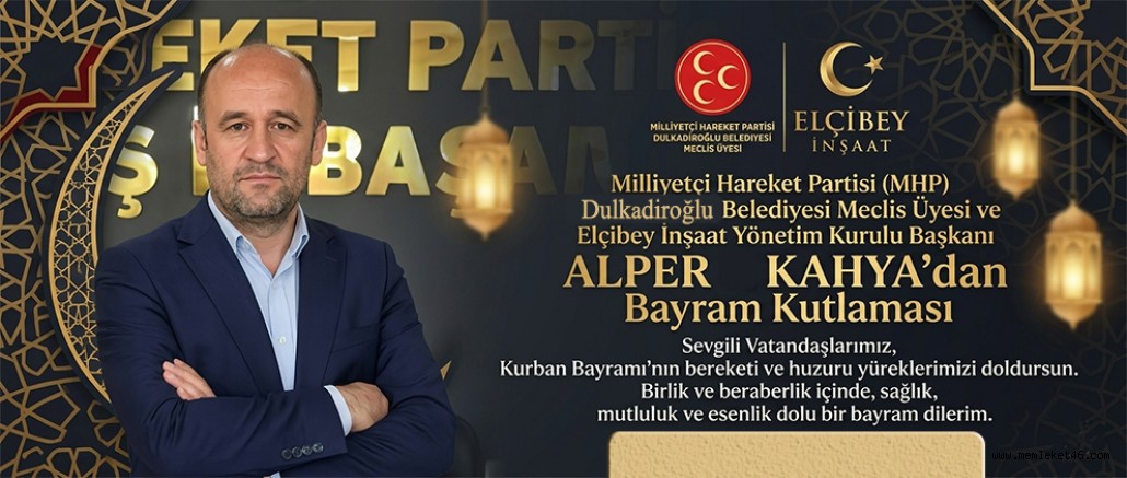 ALPER KAHYA’DAN BİRLİK VE BERABERLİK MESAJI