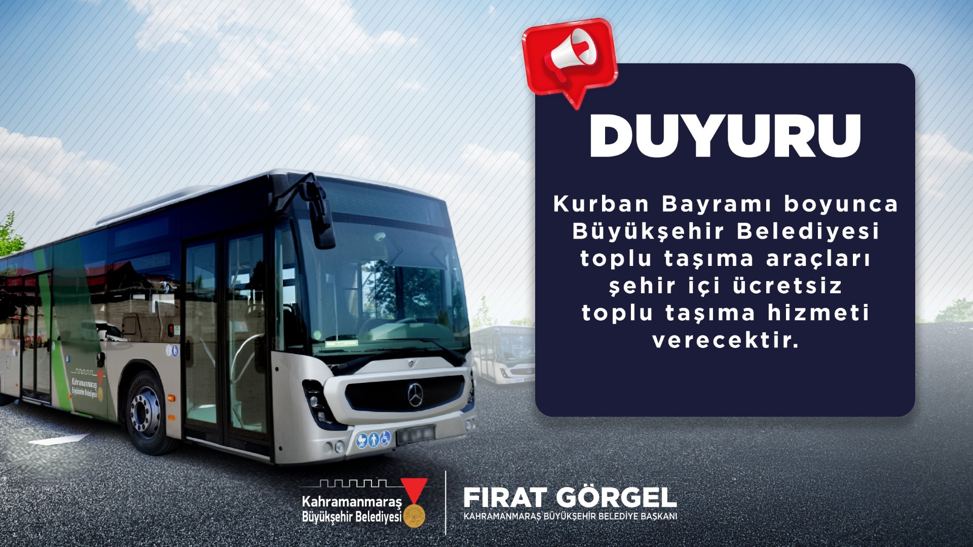 Bayramda Ücretsiz Ulaşım